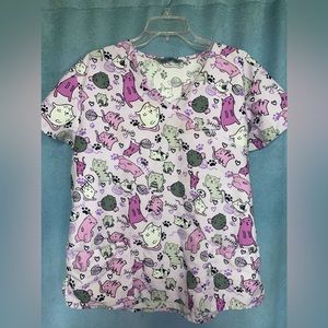 Women’s Kitten Purple Scrub